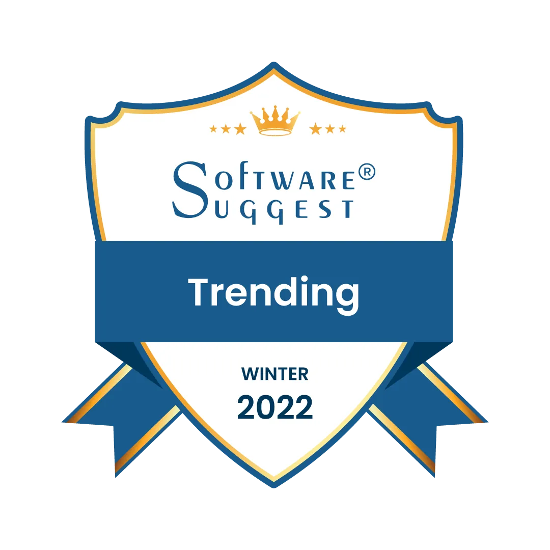 SoftwareSuggest Trending Winter 2022 badge