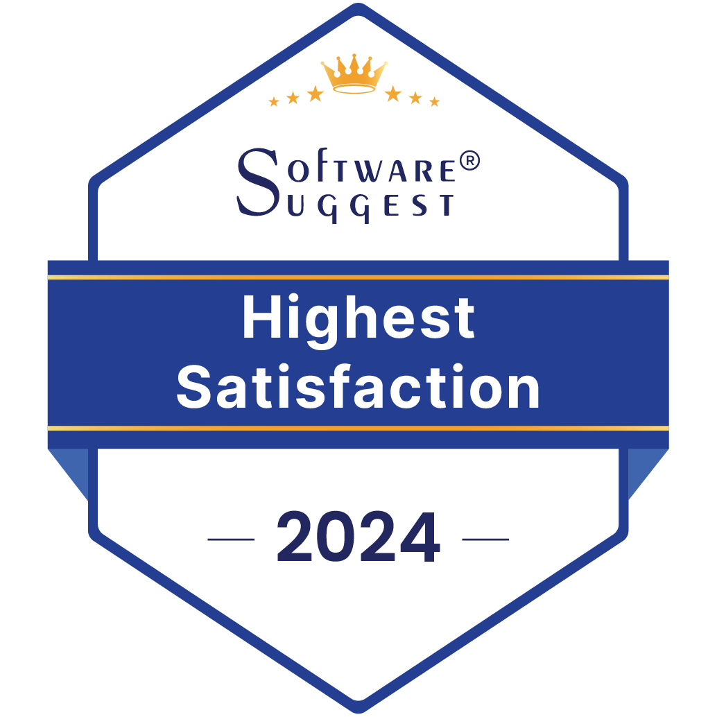 SoftwareSuggest Highest Satisfaction 2024 badge
